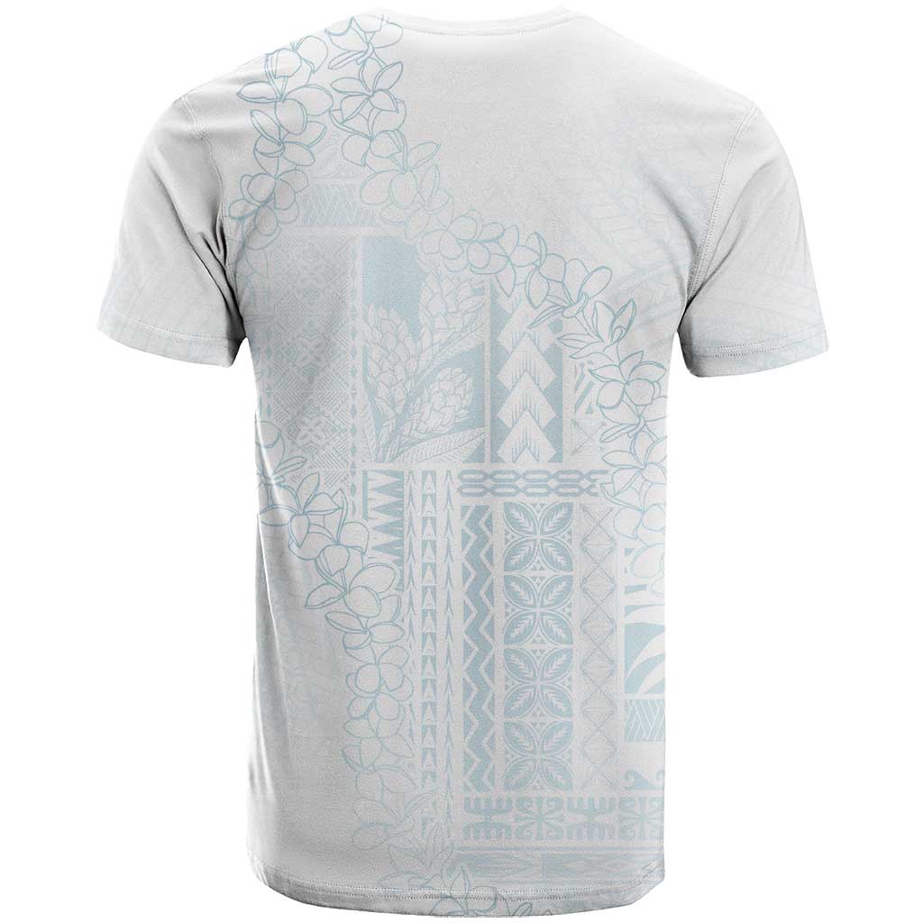 Samoa Lotu Tamaiti Mamanu Siapo T Shirt Off White Plumeria - Polynesian Pride
