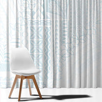 Samoa Lotu Tamaiti Mamanu Siapo Window Curtain Off White Plumeria - Polynesian Pride