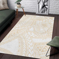 Samoa Lotu Tamaiti Ivory Area Rug Teuila Tatau - Polynesian Pride