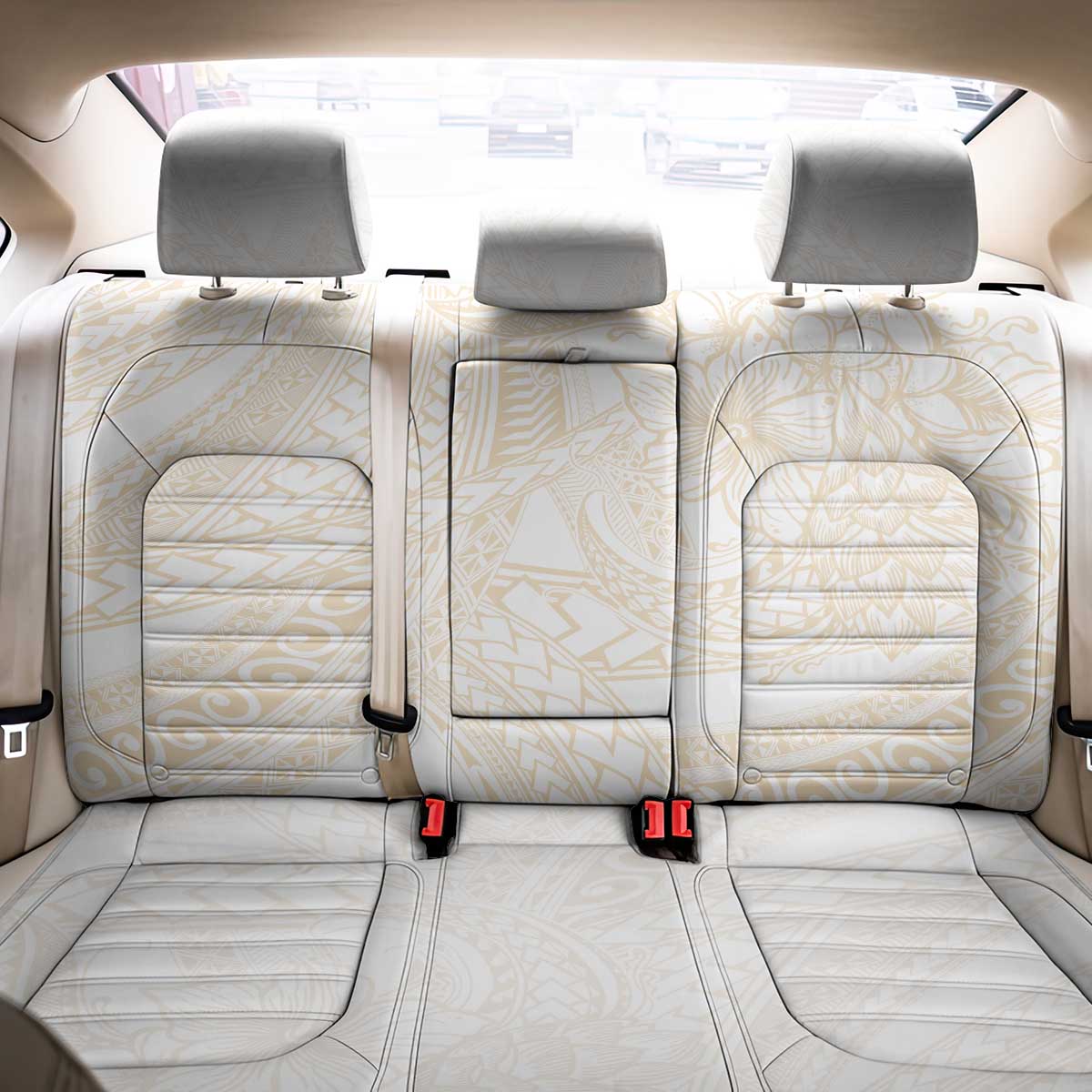Samoa Lotu Tamaiti Ivory Back Car Seat Cover Teuila Tatau - Polynesian Pride