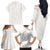 Samoa Lotu Tamaiti Ivory Family Matching Off The Shoulder Long Sleeve Dress and Hawaiian Shirt Teuila Tatau - Polynesian Pride