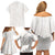 Samoa Lotu Tamaiti Ivory Family Matching Off Shoulder Short Dress and Hawaiian Shirt Teuila Tatau - Polynesian Pride