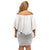 Samoa Lotu Tamaiti Ivory Family Matching Off Shoulder Short Dress and Hawaiian Shirt Teuila Tatau - Polynesian Pride