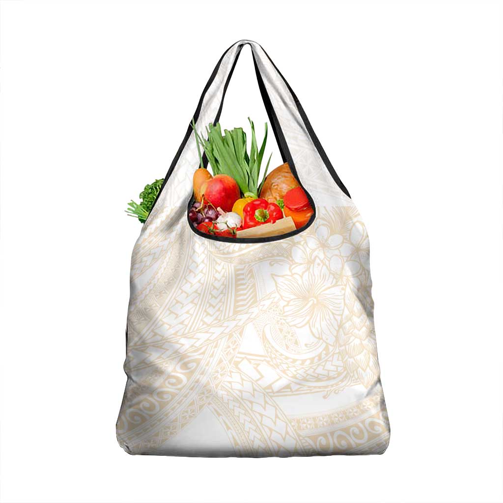 Samoa Lotu Tamaiti Ivory Grocery Bag Teuila Tatau - Polynesian Pride