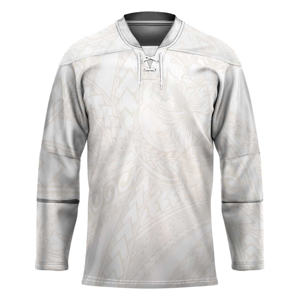 Samoa Lotu Tamaiti Ivory Hockey Jersey Teuila Tatau - Polynesian Pride