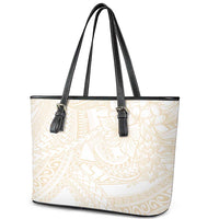 Samoa Lotu Tamaiti Ivory Leather Tote Bag Teuila Tatau LT7 - Polynesian Pride