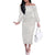 Samoa Lotu Tamaiti Ivory Off The Shoulder Long Sleeve Dress Teuila Tatau - Polynesian Pride