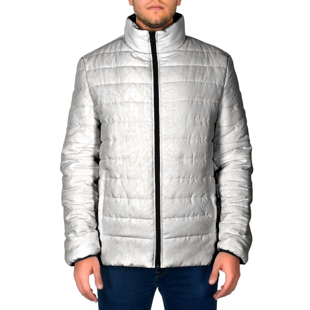 Samoa Lotu Tamaiti Ivory Padded Jacket Teuila Tatau - Polynesian Pride