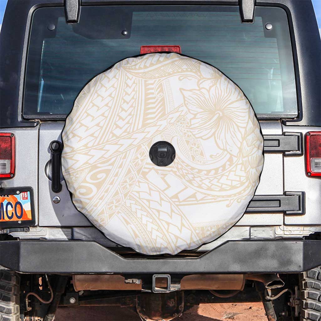 Samoa Lotu Tamaiti Ivory Spare Tire Cover Teuila Tatau LT7 Ivory - Polynesian Pride