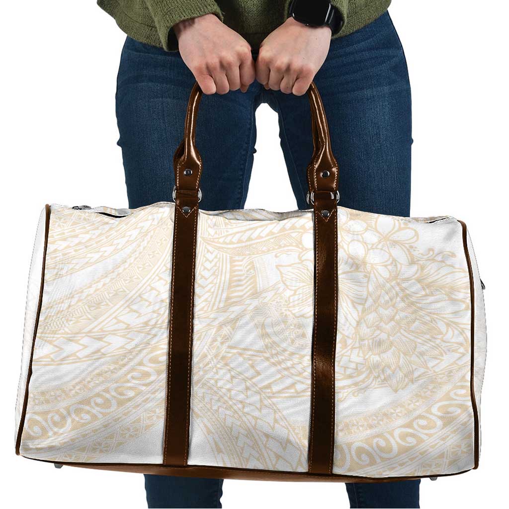 Samoa Lotu Tamaiti Ivory Travel Bag Teuila Tatau LT7 Ivory - Polynesian Pride