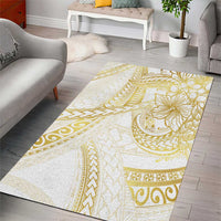 Samoa Lotu Tamaiti Gold Area Rug Teuila Tatau - Polynesian Pride