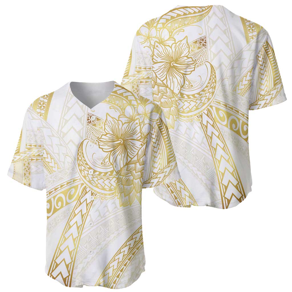 Samoa Lotu Tamaiti Gold Baseball Jersey Teuila Tatau - Polynesian Pride