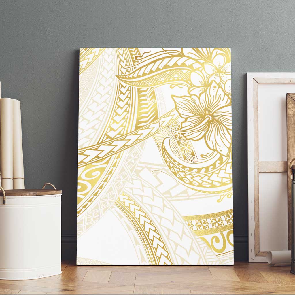 Samoa Lotu Tamaiti Gold Canvas Wall Art Teuila Tatau - Polynesian Pride