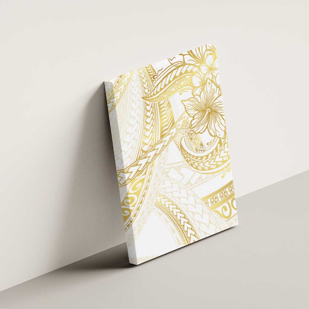Samoa Lotu Tamaiti Gold Canvas Wall Art Teuila Tatau - Polynesian Pride