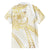 Samoa Lotu Tamaiti Gold Family Matching Off The Shoulder Long Sleeve Dress and Hawaiian Shirt Teuila Tatau - Polynesian Pride