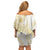 Samoa Lotu Tamaiti Gold Family Matching Off Shoulder Short Dress and Hawaiian Shirt Teuila Tatau - Polynesian Pride