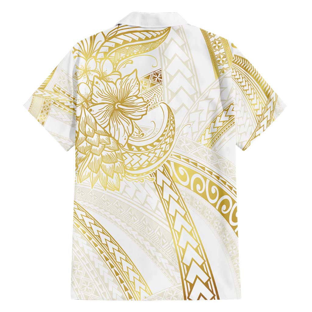 Samoa Lotu Tamaiti Gold Family Matching Tank Maxi Dress and Hawaiian Shirt Teuila Tatau - Polynesian Pride
