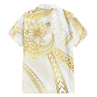 Samoa Lotu Tamaiti Gold Family Matching Tank Maxi Dress and Hawaiian Shirt Teuila Tatau - Polynesian Pride