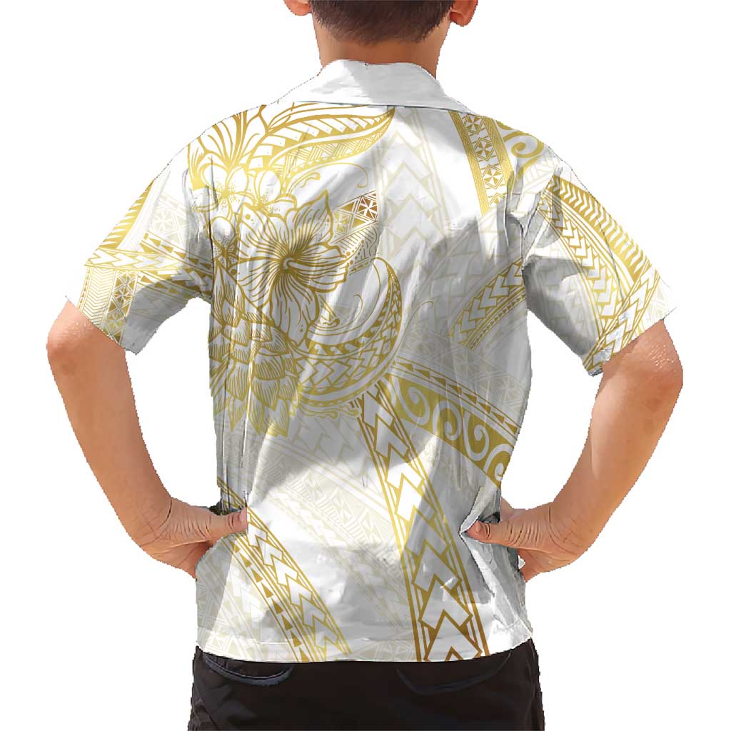 Samoa Lotu Tamaiti Gold Hawaiian Shirt Teuila Tatau - Polynesian Pride