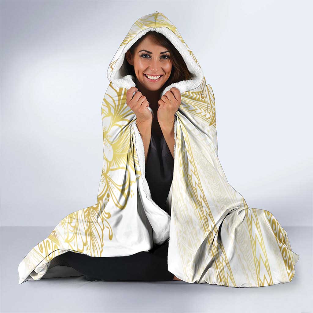 Samoa Lotu Tamaiti Gold Hooded Blanket Teuila Tatau - Polynesian Pride