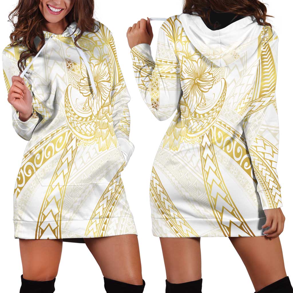 Samoa Lotu Tamaiti Gold Hoodie Dress Teuila Tatau - Polynesian Pride