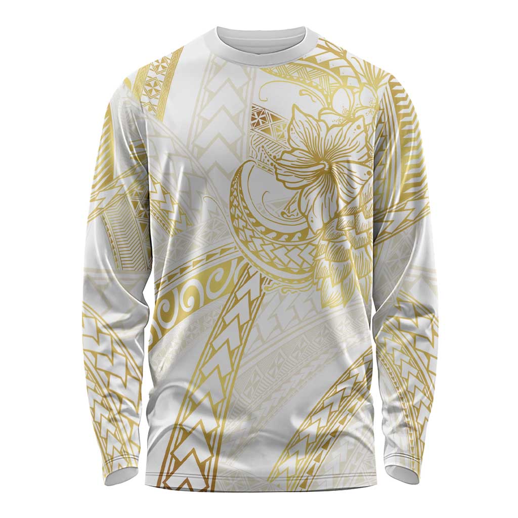 Samoa Lotu Tamaiti Gold Long Sleeve Shirt Teuila Tatau - Polynesian Pride