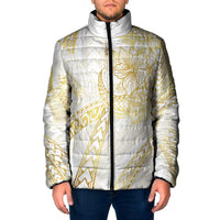 Samoa Lotu Tamaiti Gold Padded Jacket Teuila Tatau - Polynesian Pride