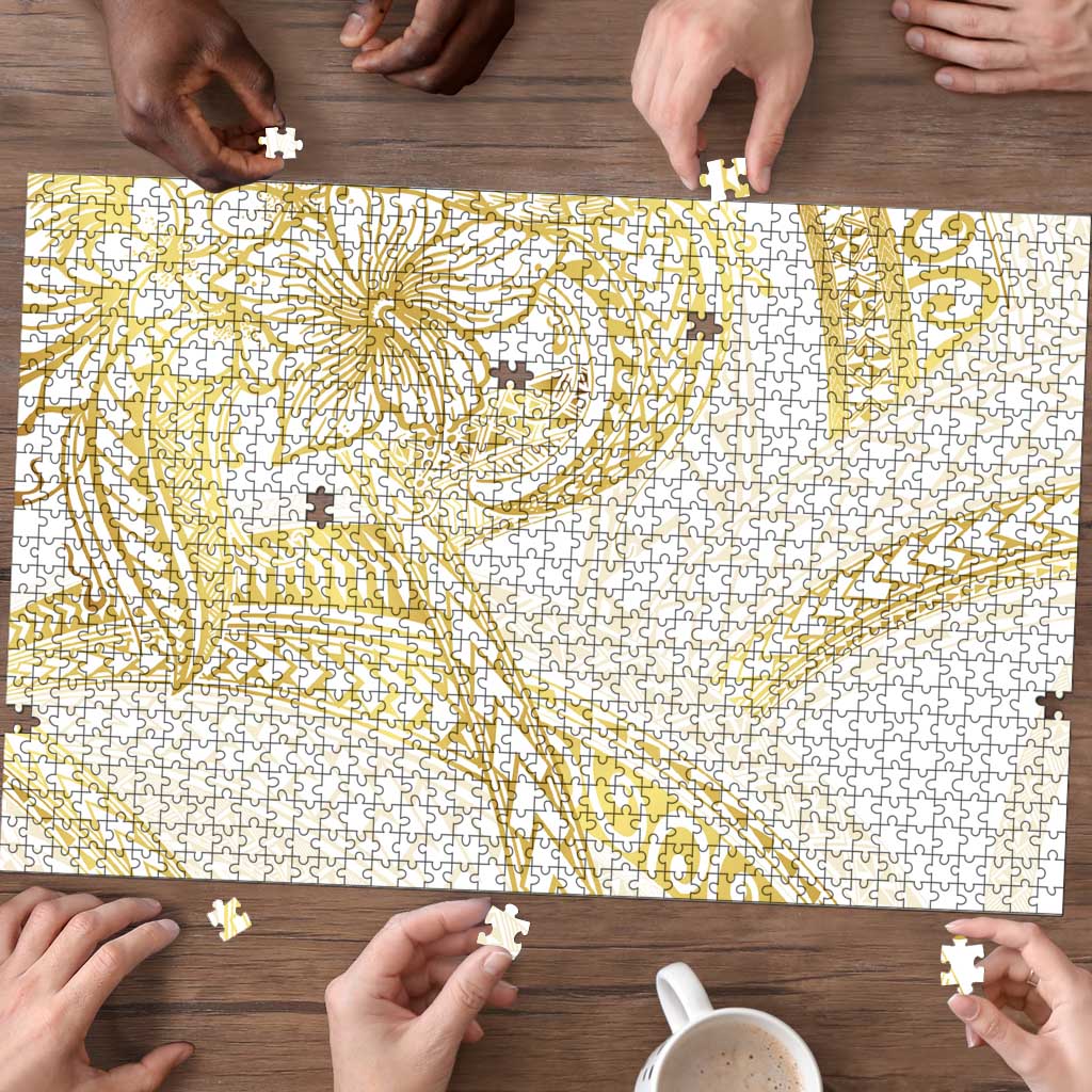 Samoa Lotu Tamaiti Gold Puzzle Teuila Tatau - Polynesian Pride