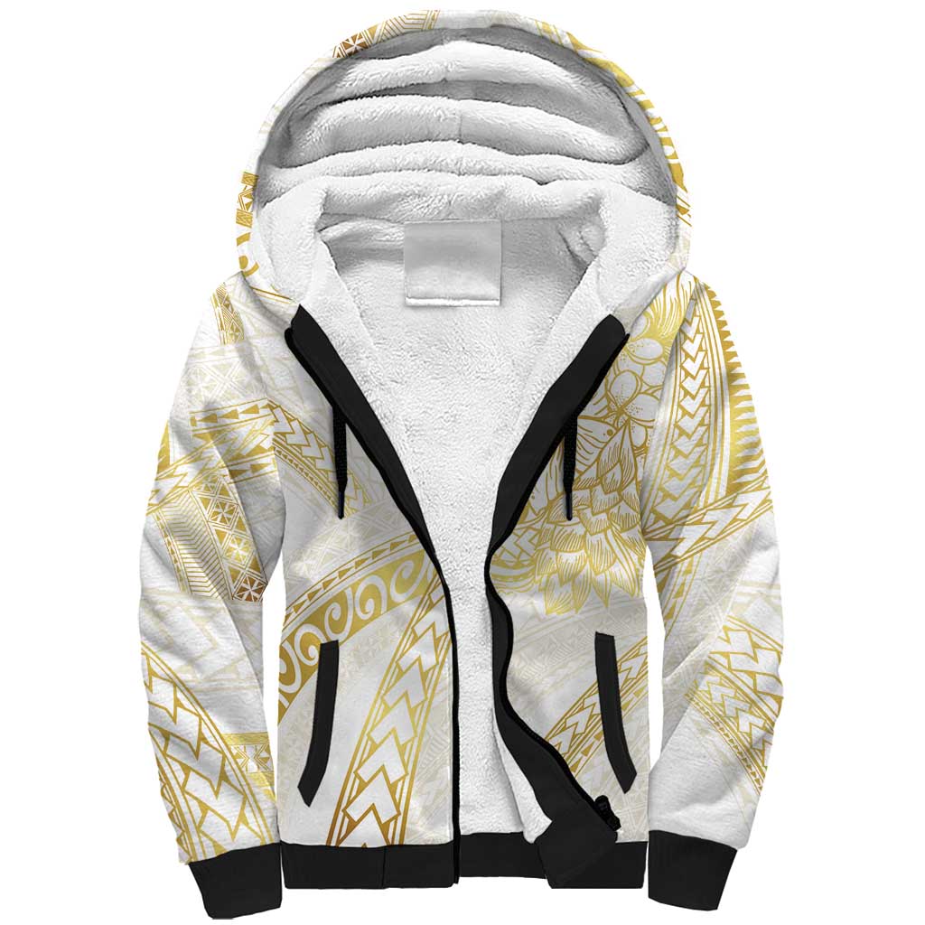 Samoa Lotu Tamaiti Gold Sherpa Hoodie Teuila Tatau - Polynesian Pride