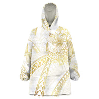 Samoa Lotu Tamaiti Gold Wearable Blanket Hoodie Teuila Tatau - Polynesian Pride