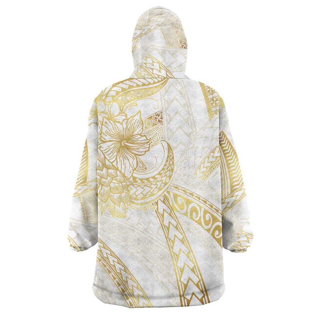 Samoa Lotu Tamaiti Gold Wearable Blanket Hoodie Teuila Tatau - Polynesian Pride