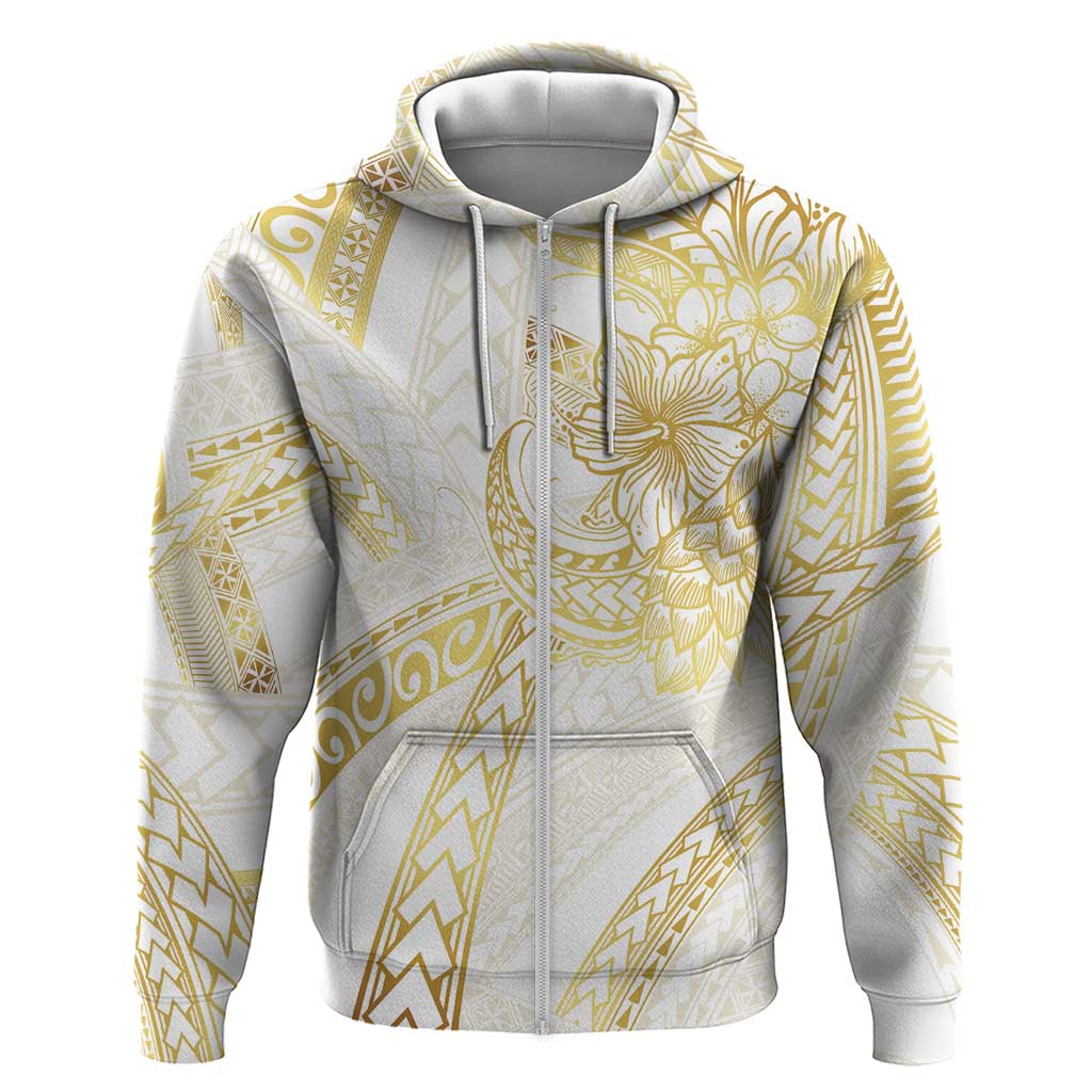 Samoa Lotu Tamaiti Gold Zip Hoodie Teuila Tatau LT7 Zip Hoodie Gold - Polynesian Pride