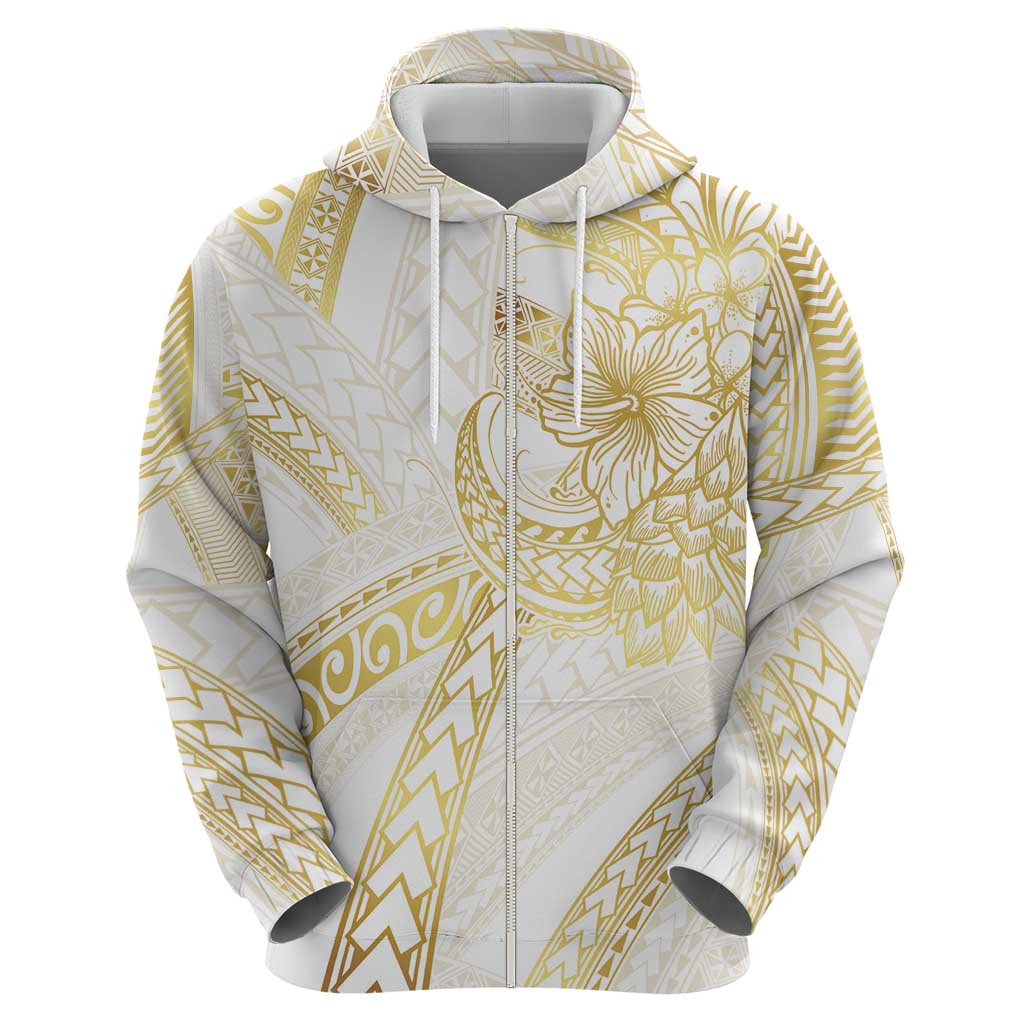 Samoa Lotu Tamaiti Gold Zip Hoodie Teuila Tatau LT7 - Polynesian Pride