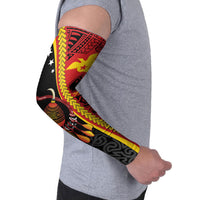 Papua New Guinea Independence Personalised Arm Sleeves PNG Bagi and Lime Pot LT7 - Polynesian Pride