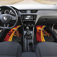 Papua New Guinea Independence Personalised Car Mats PNG Bagi and Lime Pot LT7 Set 2pcs - Front Black - Polynesian Pride