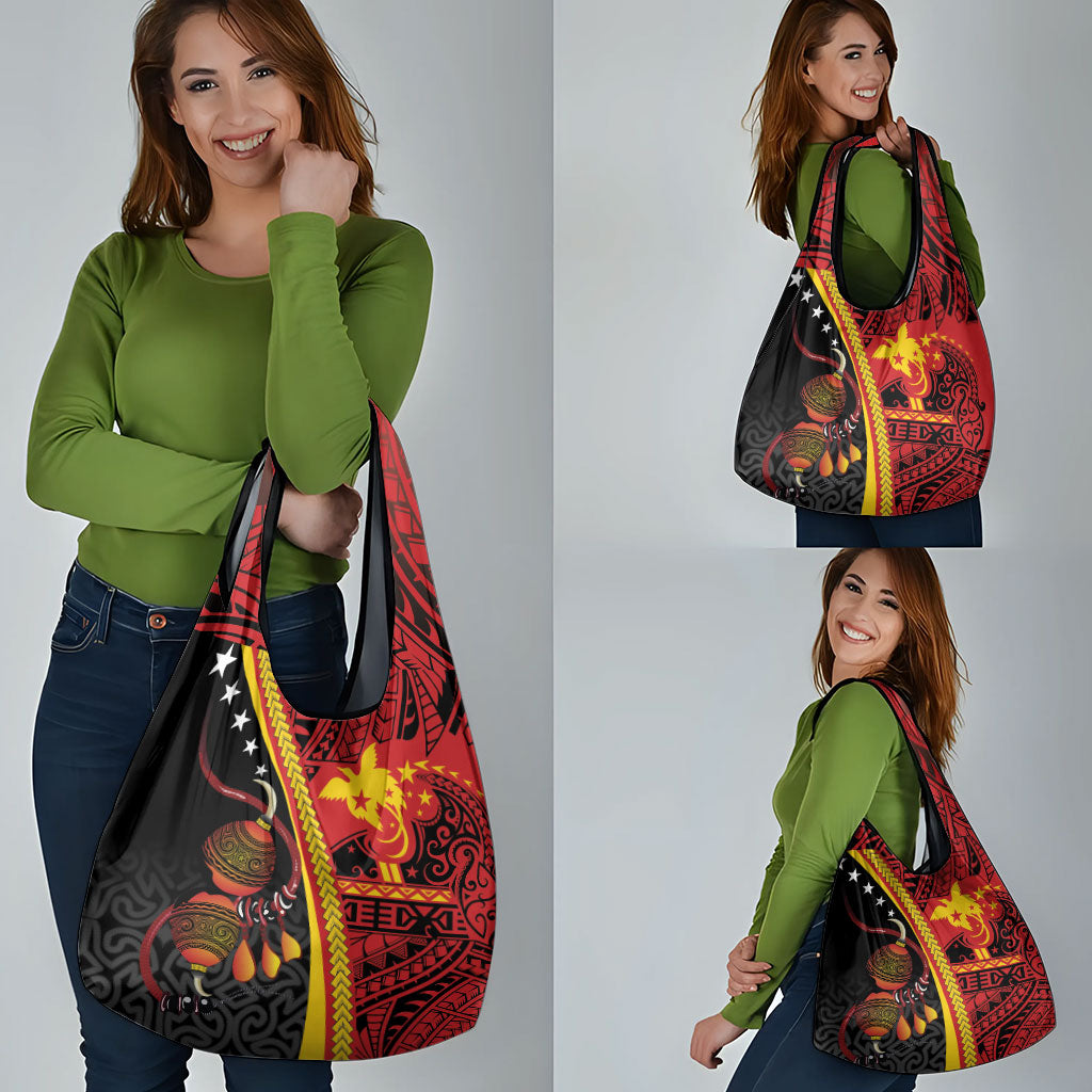 Papua New Guinea Independence Grocery Bag PNG Bagi and Lime Pot LT7 - Polynesian Pride