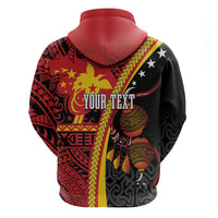 Papua New Guinea Independence Personalised Hoodie PNG Bagi and Lime Pot LT7 - Polynesian Pride