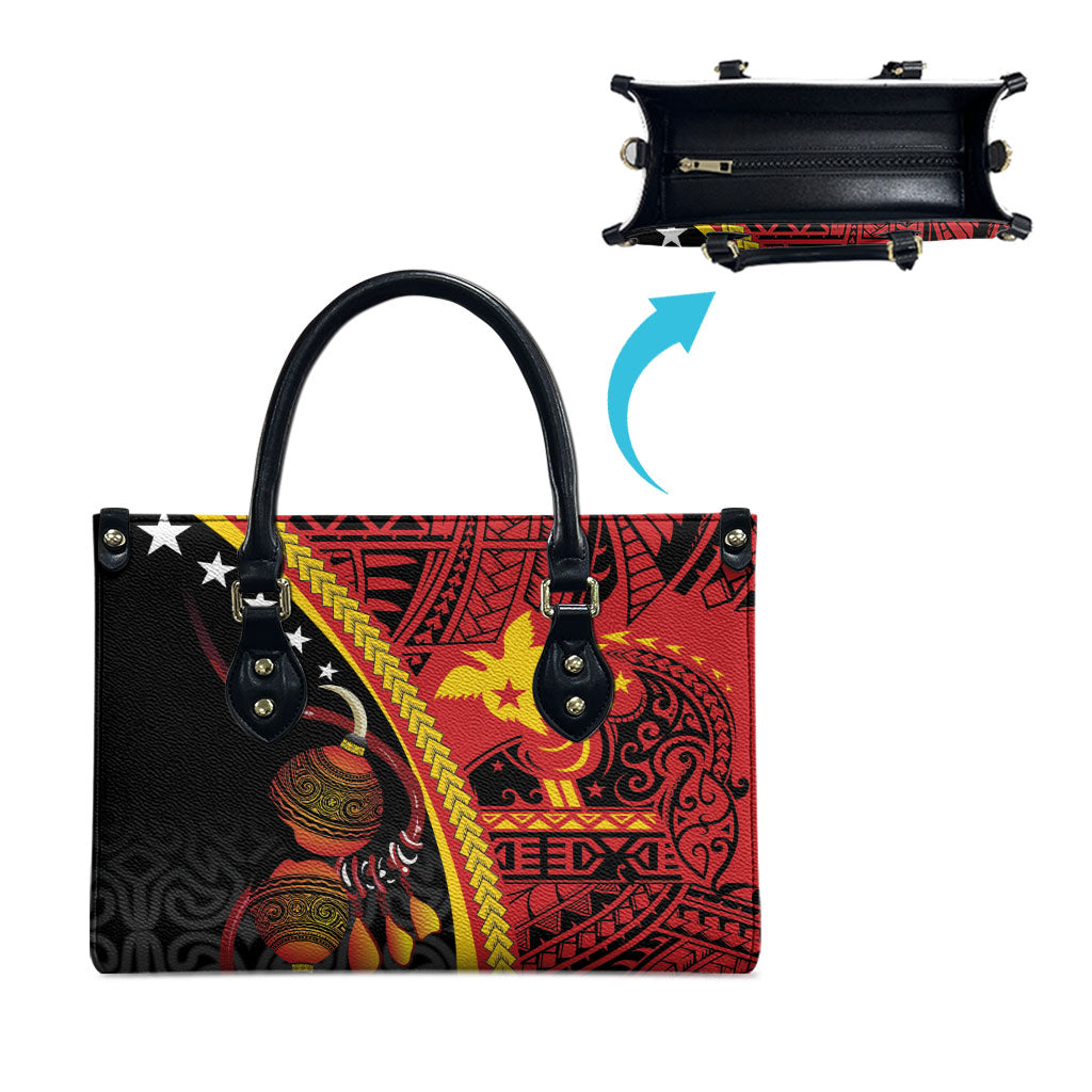 Papua New Guinea Independence Leather Bag PNG Bagi and Lime Pot LT7 - Polynesian Pride
