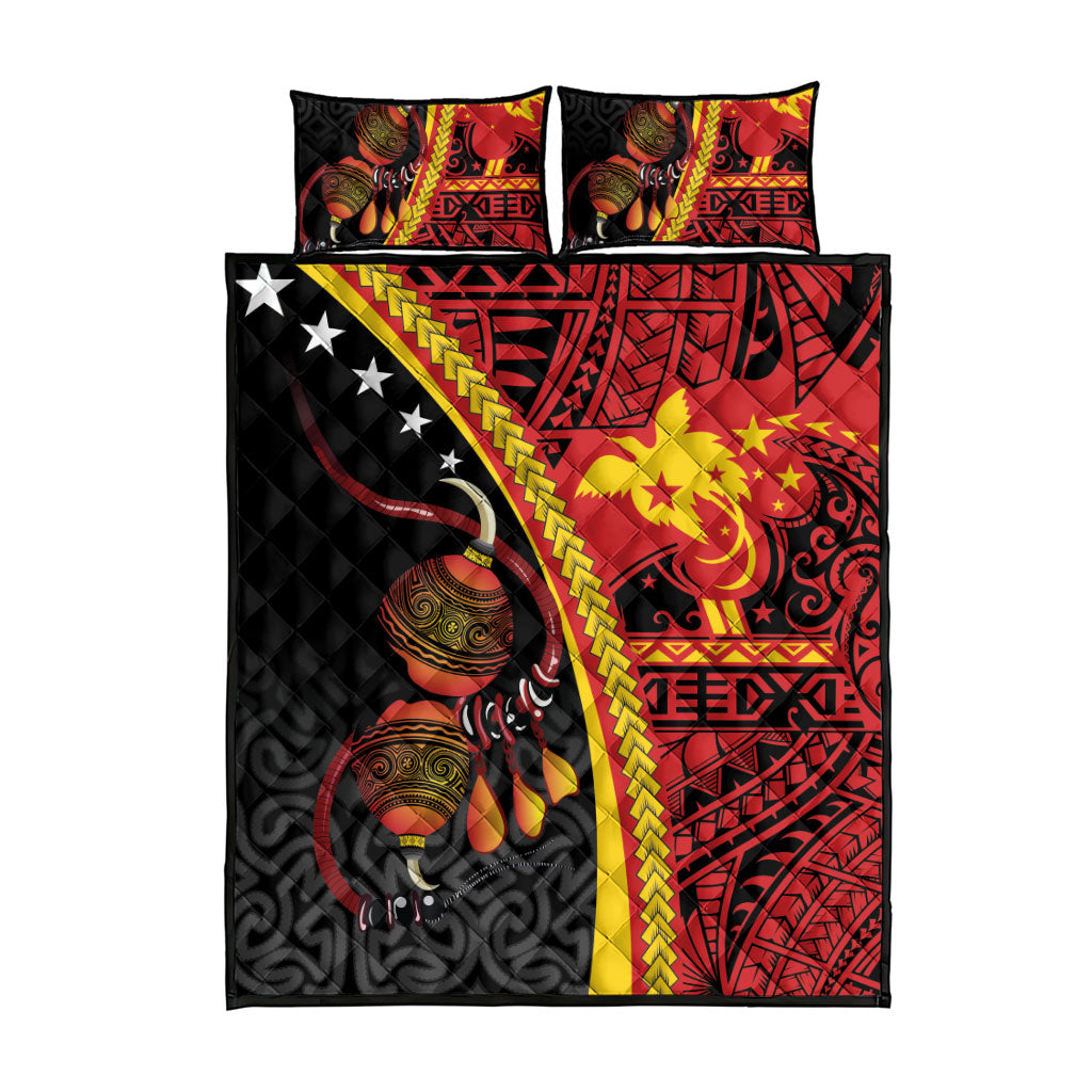 Papua New Guinea Independence Quilt Bed Set PNG Bagi and Lime Pot LT7 - Polynesian Pride