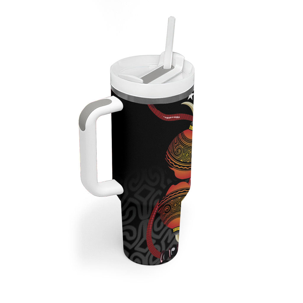Papua New Guinea Independence Tumbler With Handle PNG Bagi and Lime Pot LT7 - Polynesian Pride