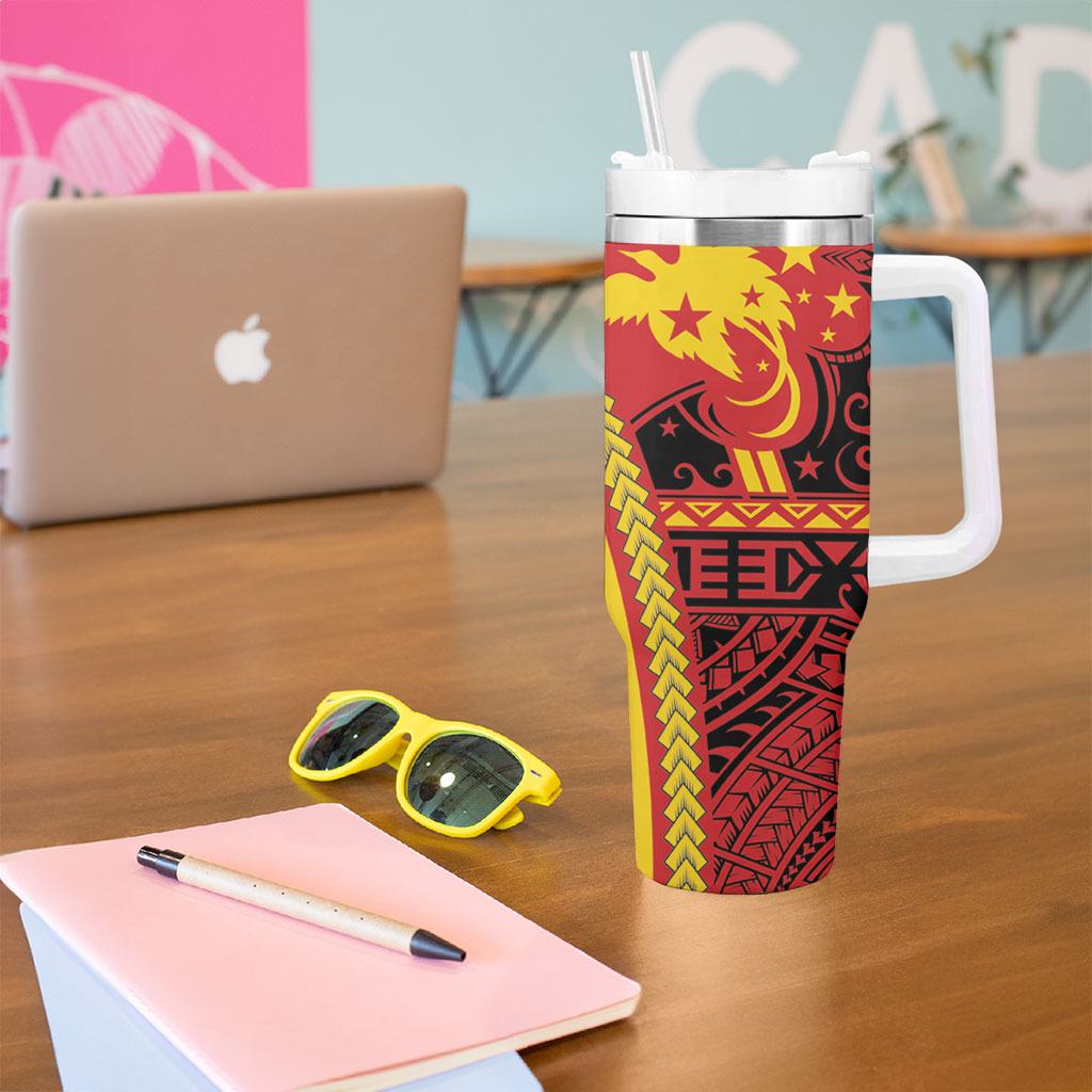 Papua New Guinea Independence Tumbler With Handle PNG Bagi and Lime Pot LT7 - Polynesian Pride