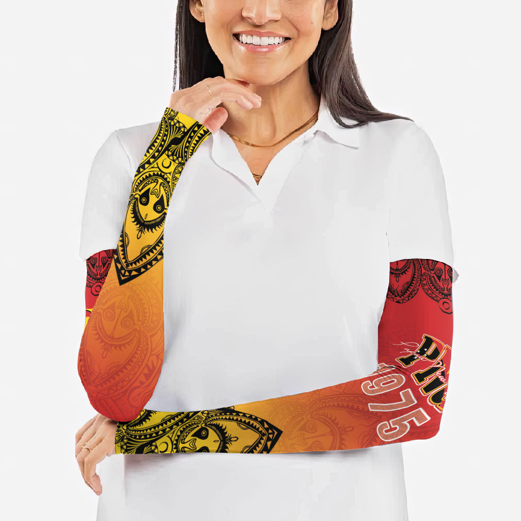 Papua New Guinea 1975 To The Future Personalised Arm Sleeves Sepik Masks LT7 - Polynesian Pride