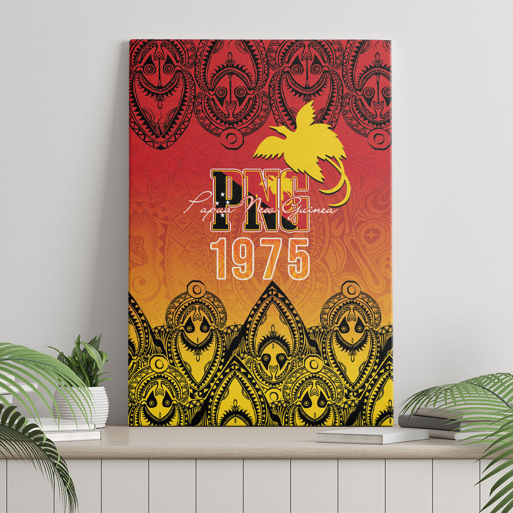 Papua New Guinea 1975 To The Future Canvas Wall Art Sepik Masks LT7 - Polynesian Pride