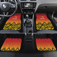 Papua New Guinea 1975 To The Future Car Mats Sepik Masks LT7 Set 4pcs Red - Polynesian Pride