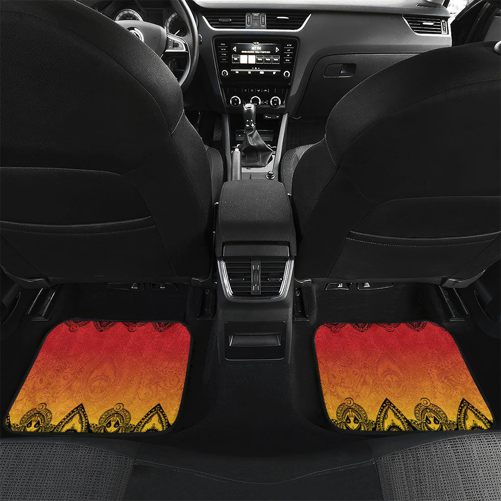 Papua New Guinea 1975 To The Future Car Mats Sepik Masks LT7 Set 2pcs - Back Red - Polynesian Pride