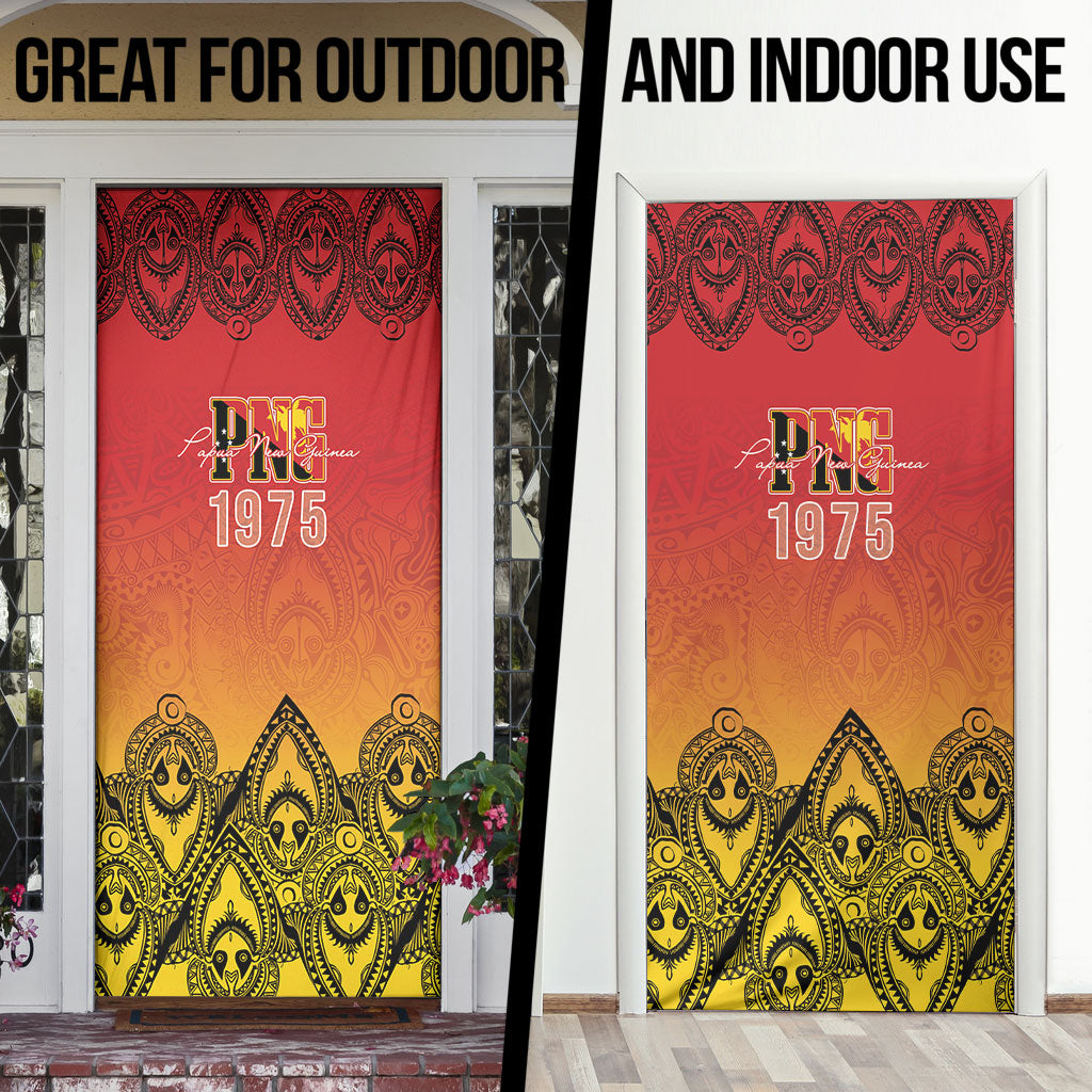 Papua New Guinea 1975 To The Future Door Cover Sepik Masks LT7 - Polynesian Pride