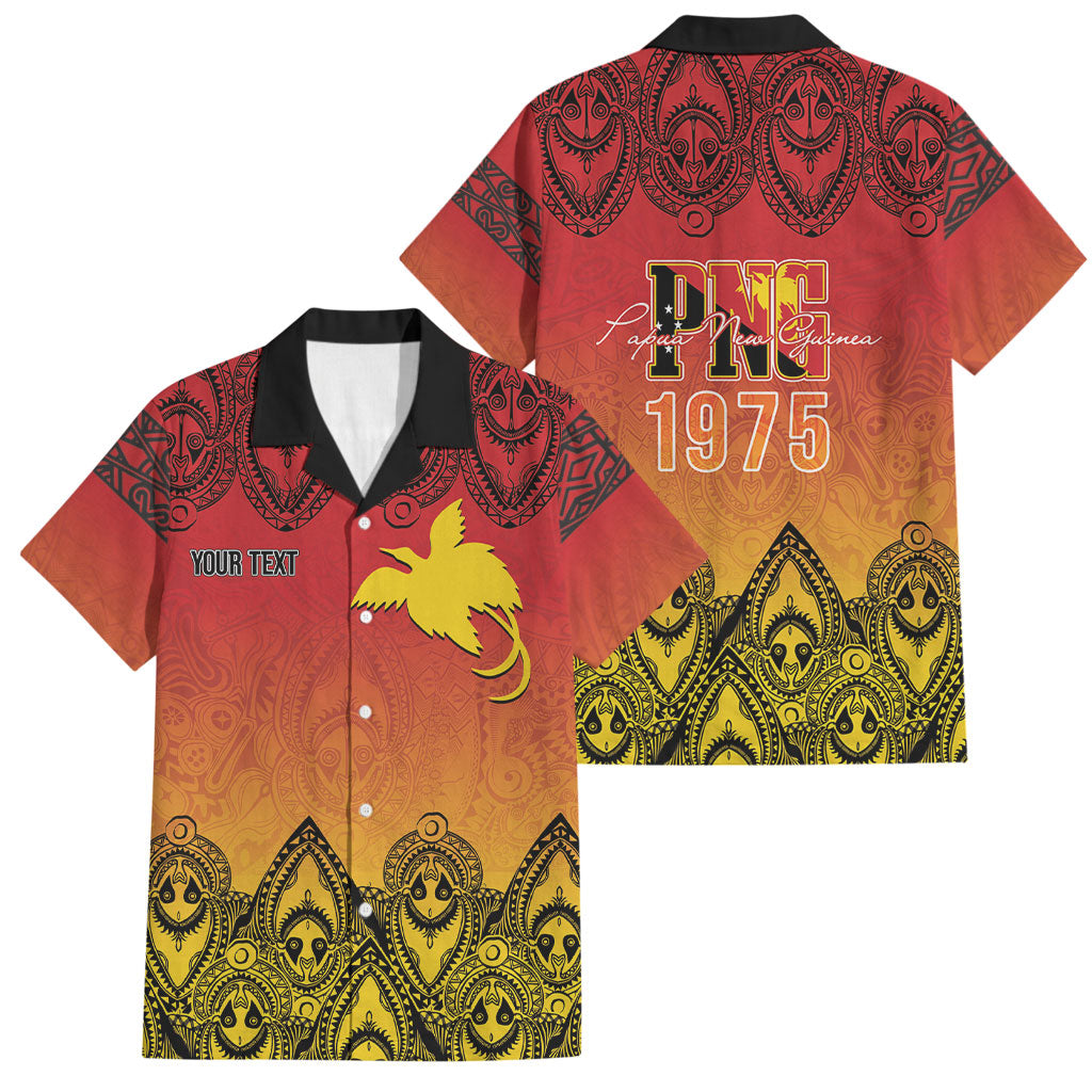 Papua New Guinea 1975 To The Future Personalised Family Matching Off The Shoulder Long Sleeve Dress and Hawaiian Shirt Sepik Masks LT7 Dad's Shirt - Short Sleeve Red - Polynesian Pride