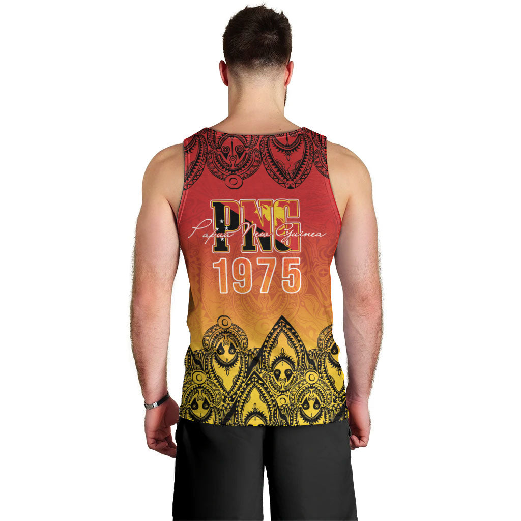 Papua New Guinea 1975 To The Future Personalised Men Tank Top Sepik Masks LT7 - Polynesian Pride