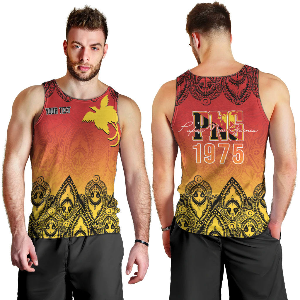 Papua New Guinea 1975 To The Future Personalised Men Tank Top Sepik Masks LT7 - Polynesian Pride