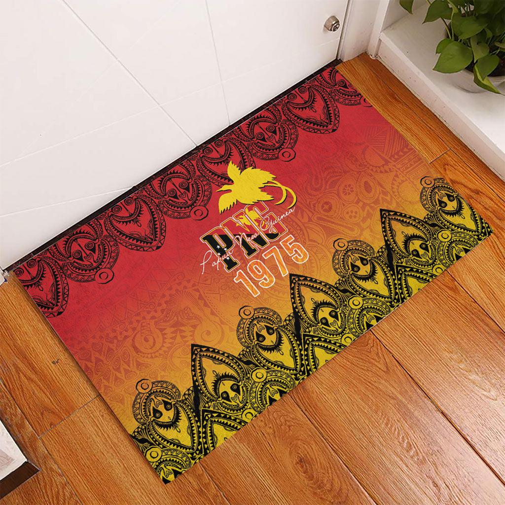 Papua New Guinea 1975 To The Future Rubber Doormat Sepik Masks LT7 - Polynesian Pride